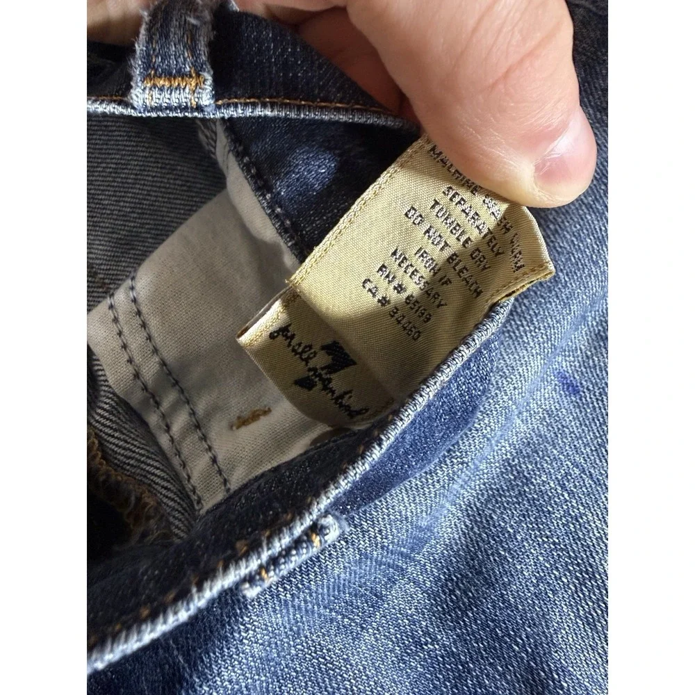 VINTAGE 7 For All Mankind Jeans Adult Size 27 Bootcut Y2K Made in USA
